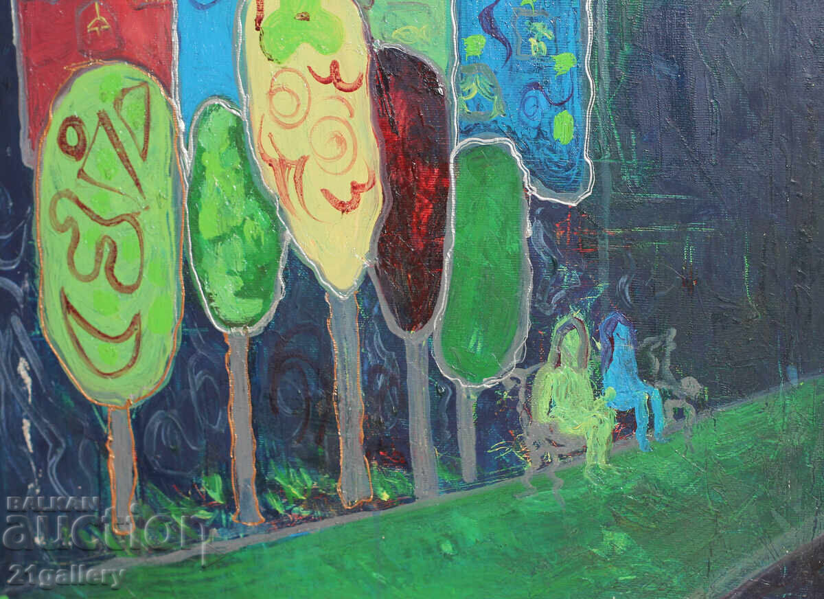 Oil painting, abstract cityscape - 6 Oil painting, abstract cityscape - 6