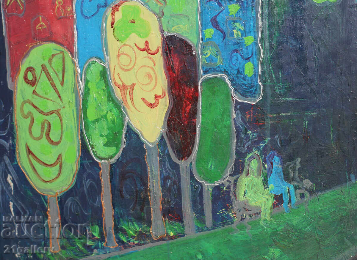 Oil painting, abstract cityscape - 7 Oil painting, abstract cityscape - 7