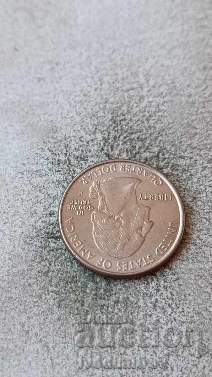 US 25 cents 2001 P New York with price 1.45 BGN | € 0.74