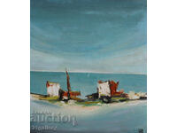 Contemporary oil painting, seascape