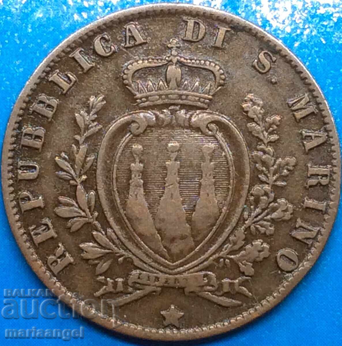 San Marino 1894 5 centesimi