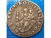 Italy 8 soldi 1653 1/16 Scudo Genoa Doge extremely rare