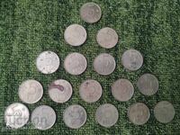 Lot of BGN 5 coins 1992