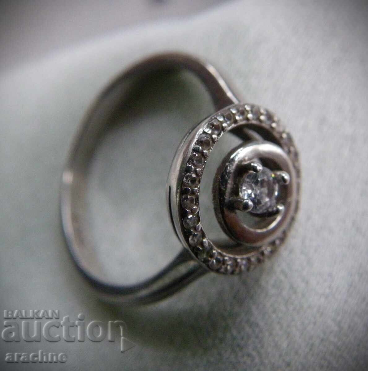 Silver German ring with mountain crystals with price 55.00 BGN | € 28.12