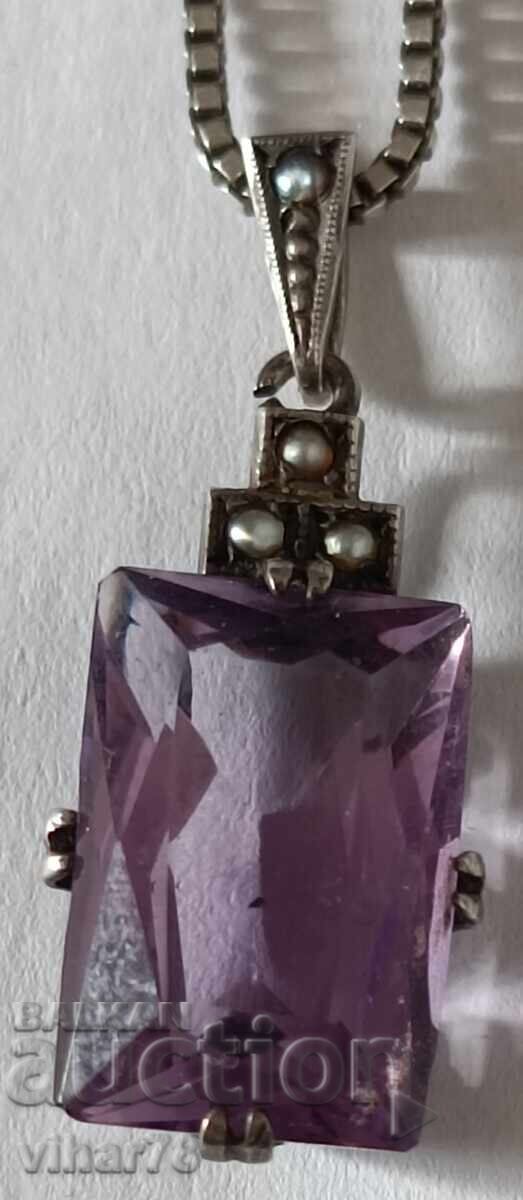 COLAR DE ARGINT CU AMETIST cu preț € 85.99 | 168.18 BGN
