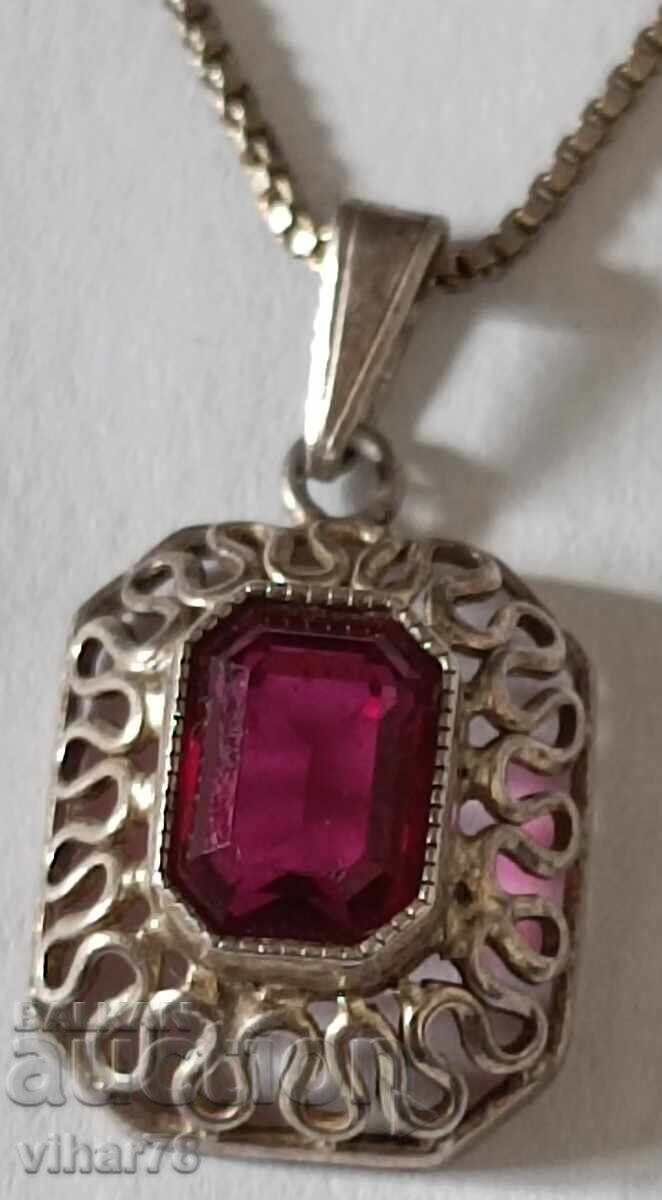 OLD SILVER PENDANT WITH CHAIN with price 159.99 BGN | € 81.80 OLD SILVER PENDANT WITH CHAIN with price 159.99 BGN | € 81.80