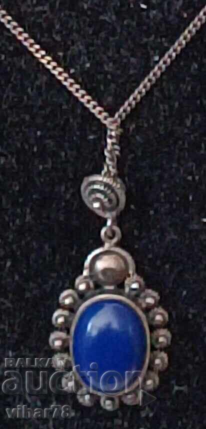 OLD SILVER PENDANT WITH CHAIN - 6 OLD SILVER PENDANT WITH CHAIN - 6