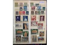 Lot of old stamps, collection from Romania-1909 to 1975-71 pieces