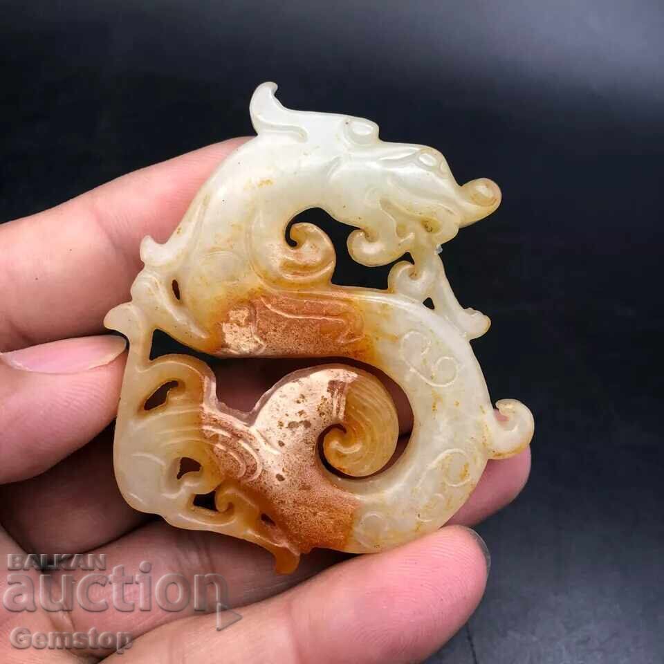 224.50k natural jade dragon amulet with price 89.90 BGN | € 45.97 224.50k natural jade dragon amulet with price 89.90 BGN | € 45.97