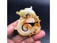 224.50k natural jade dragon amulet