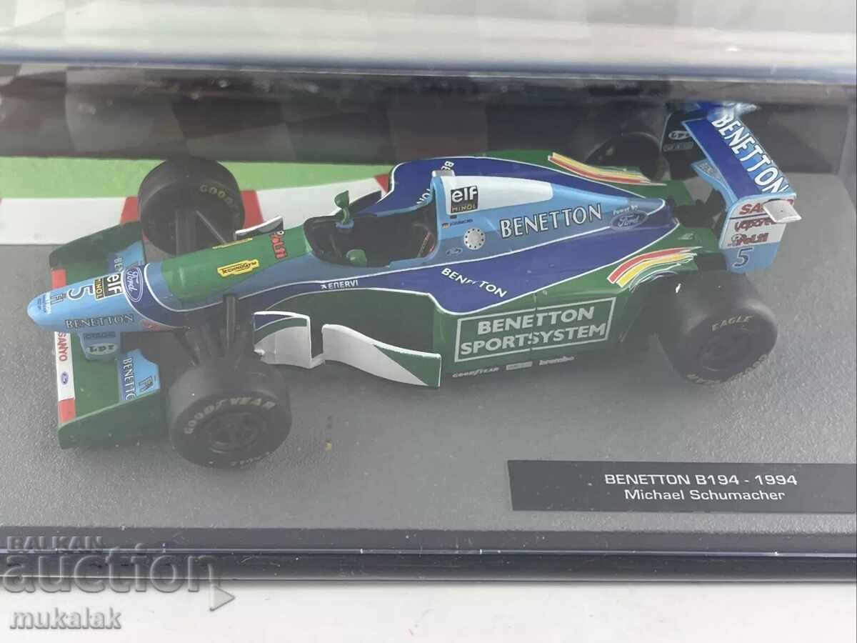 1:43 ATLAS 1:43 BENETTON Michael Schumacher FORMULA CAR