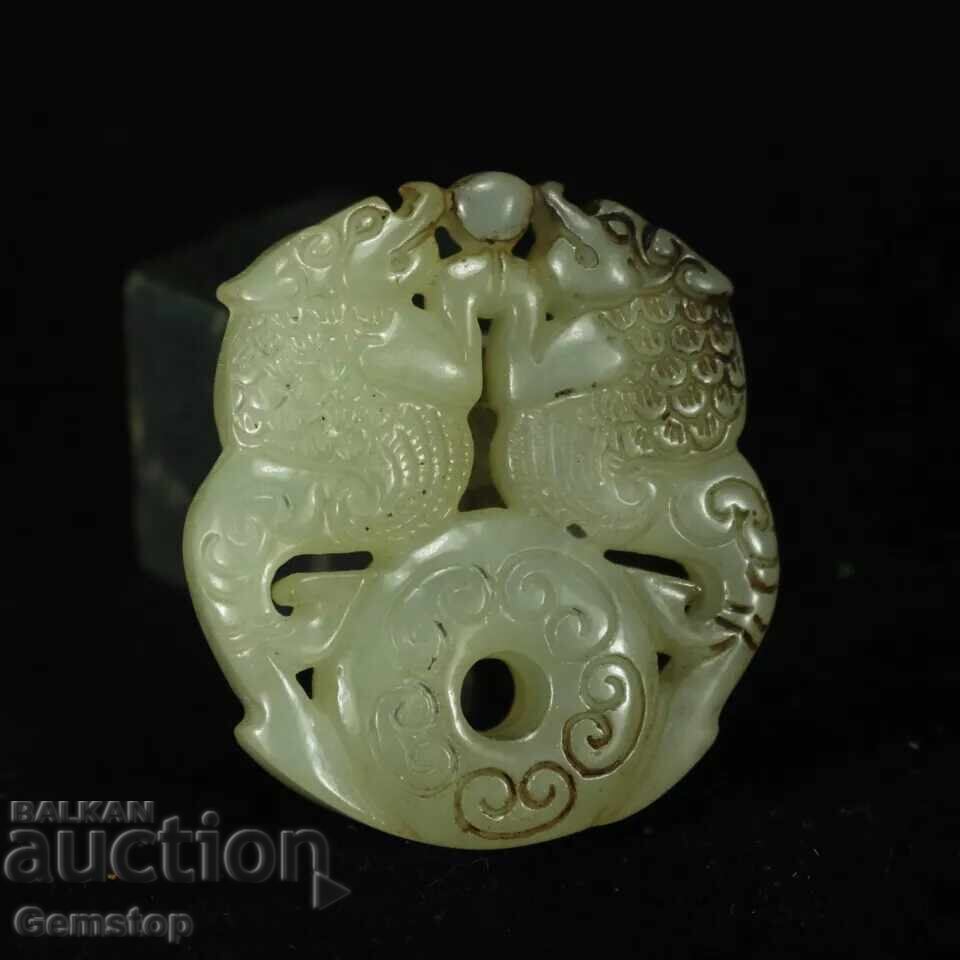 183.00 kt jad natural amulet pixiu cu preț 79.90 BGN | € 40.85 183.00 kt jad natural amulet pixiu cu preț 79.90 BGN | € 40.85