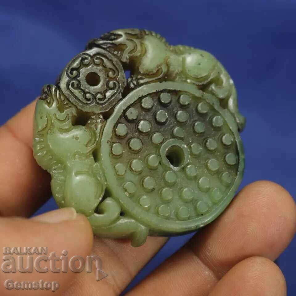 226.50 pcs natural jade amulet pixiu - 5