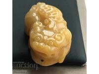 86.15 pcs natural jade pendant pixiu cert.ZJJJTC