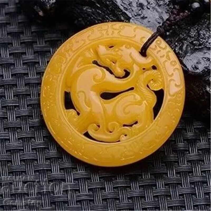 143.45k natural pendant amulet jade dragon