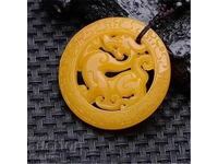 143.45k natural pendant amulet jade dragon