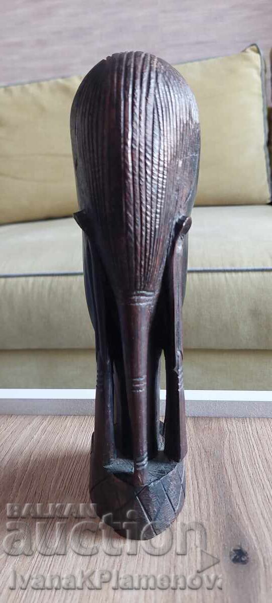 Livrarea Sculptură în lemn masiv Africa pentru colecționari 25cm
