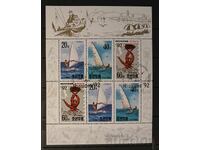 North Korea 1992 Ships Block Stamp