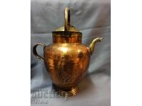 OLD COPPER WATER VESSEL WITH SNAKE