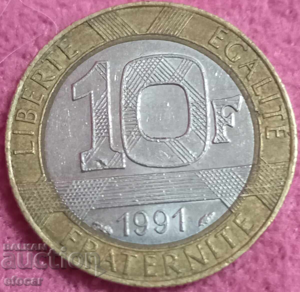 10 francs France 1991 with price 1.00 BGN | € 0.51 10 francs France 1991 with price 1.00 BGN | € 0.51