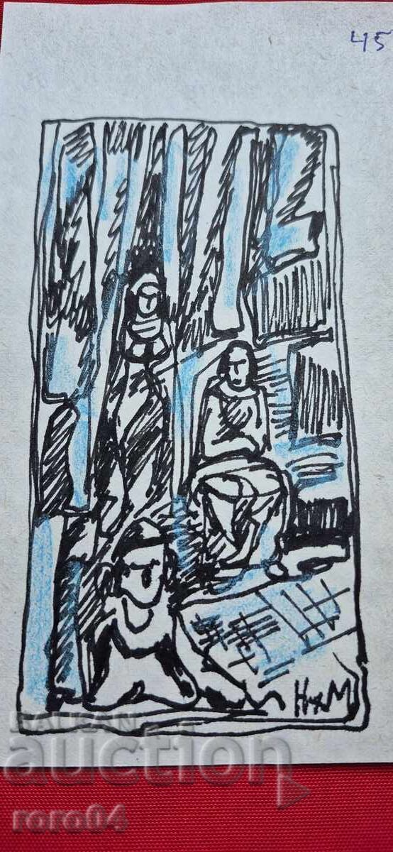 NAUM HAJIMLADENOV (1894-1985) ΣΥΝΘΕΣΗ με τιμή € 219.99 | 430.26 BGN