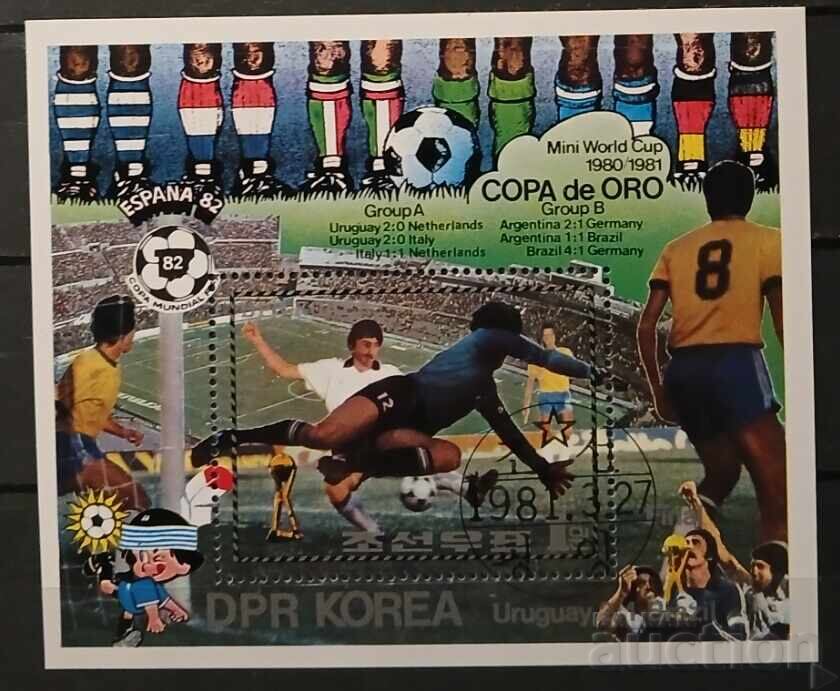 Coreea de Nord 1981 Sport/fotbal Stamp Block