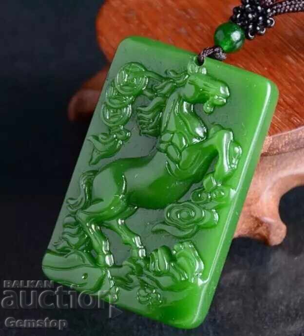 206.35 pcs natural jade horse pendant