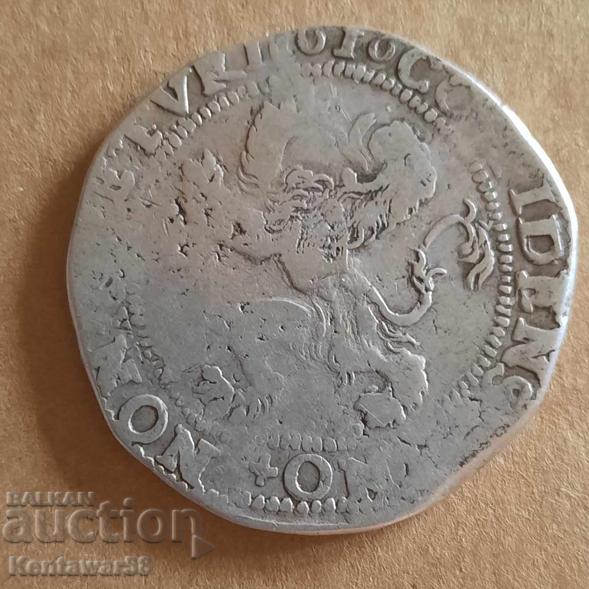 1/2 lion, lion thaler 1616 Netherlands. Rare.