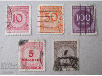 German German postage stamps 1923 Germany hyperinflation