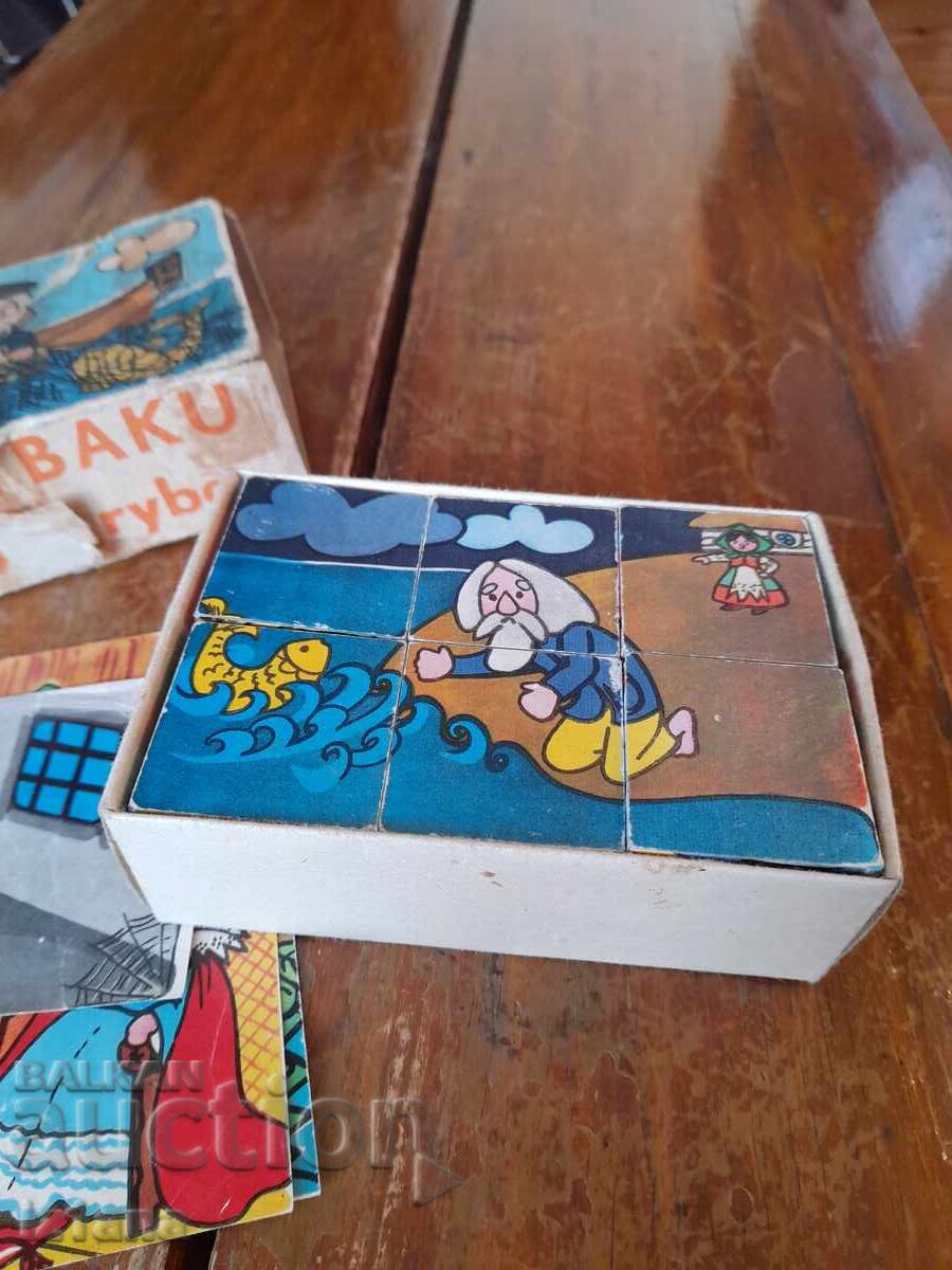 Delivery of An old children's game with cubes Delivery of An old children's game with cubes