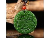 183.00k natural pendant amulet jade dragon