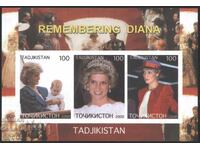 Clean block Princess (Lady) Diana 2000 from Tajikistan