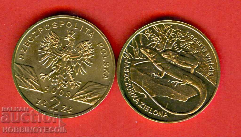 POLAND POLAND 2 Zl LIZARD - issue issue 2009 NEW UNC