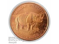 1 oz copper bar 99.9% медно кръгло кюлче Носорог.