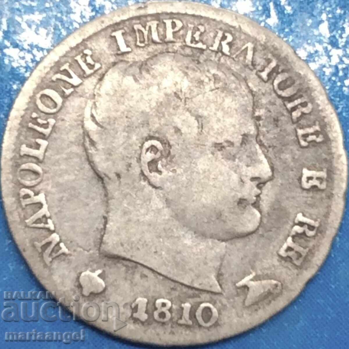 Napoleon 5 soldi 1810 M - Milan Italy silver - quite rare