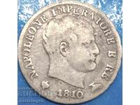 Napoleon 5 soldi 1810 M - Milan Italy silver - quite rare