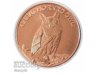 1 oz bară de cupru 99,9%, bară rotundă de cupru Owl