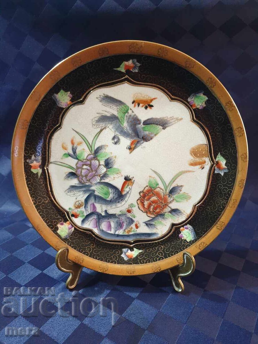 Porcelain hand-painted plate-HAND-PAINTED ROYAL SATSUMA