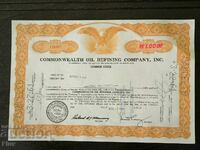 Certificat de acțiuni | Commonwealth Oil Refining Inc | 1961