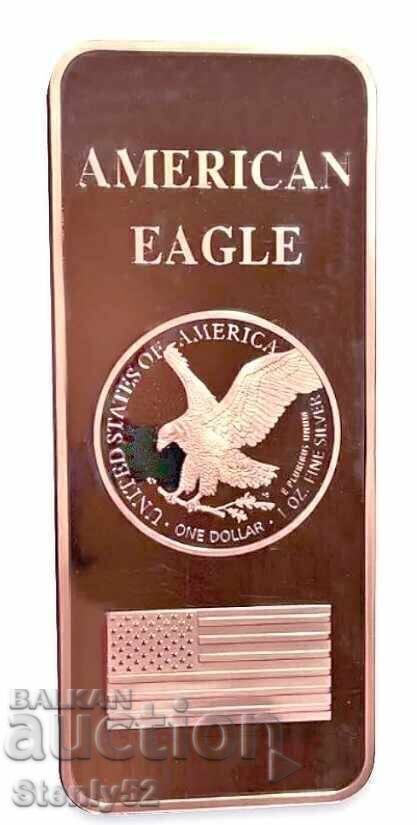 Baton de cupru de 1 kg (0,454 g) Wolking Liberty & Eagle cu preț € 120.00 | 234.70 BGN
