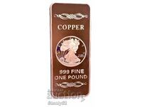 1 паунд copper bar (0.454 гр) Wolking Liberty & Eagle