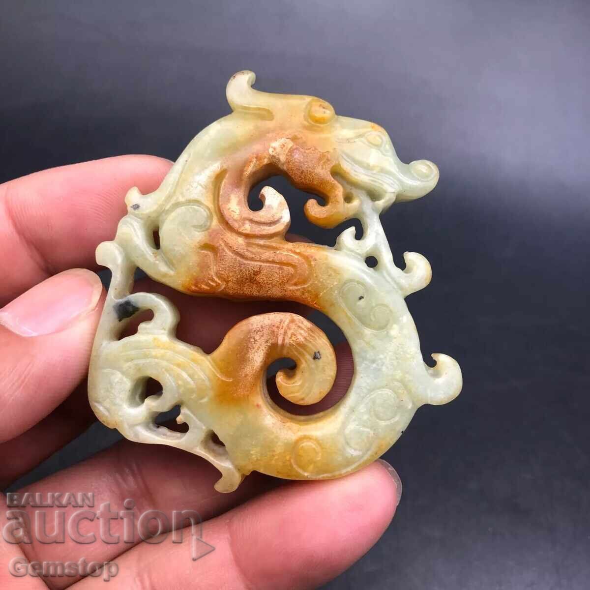 234.25 pcs natural jade dragon amulet with price 89.90 BGN | € 45.97 234.25 pcs natural jade dragon amulet with price 89.90 BGN | € 45.97