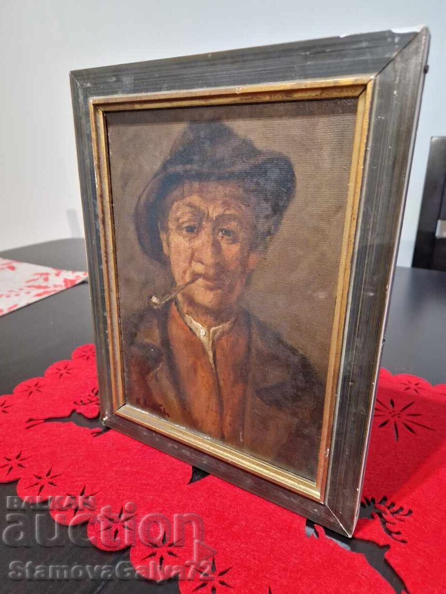 Pictură belgiană foarte veche în ulei pe pânză - 5 Pictură belgiană foarte veche în ulei pe pânză - 5