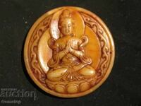 144,35 ct jad natural amulet Buddha