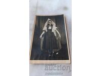 Photo Sofia Young girl in carnival uniform 1951