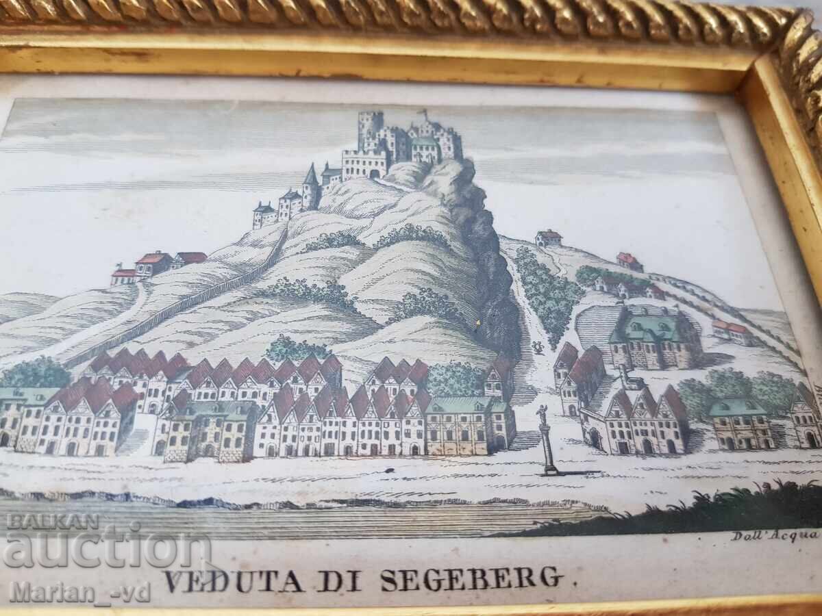 Auction Old lithographs in a frame - 3 pieces Auction Old lithographs in a frame - 3 pieces