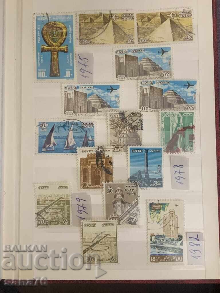 Lot of old stamps, collection from Egypt-1888 to 1982 with price € 2.00 | 3.91 BGN