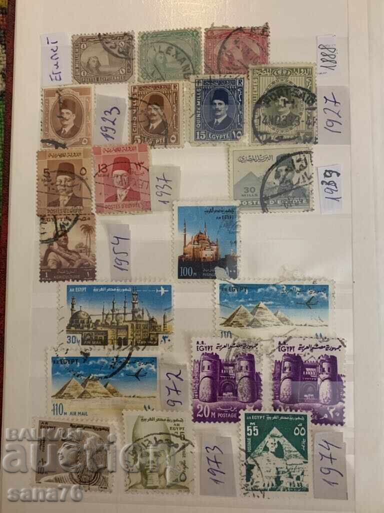 Lot de timbre vechi, colecție din Egipt - 1888 până în 1982 Lot de timbre vechi, colecție din Egipt - 1888 până în 1982