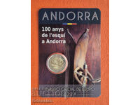 Andorra • 2 euro • 2024 • 100 de ani de schi în Andorra