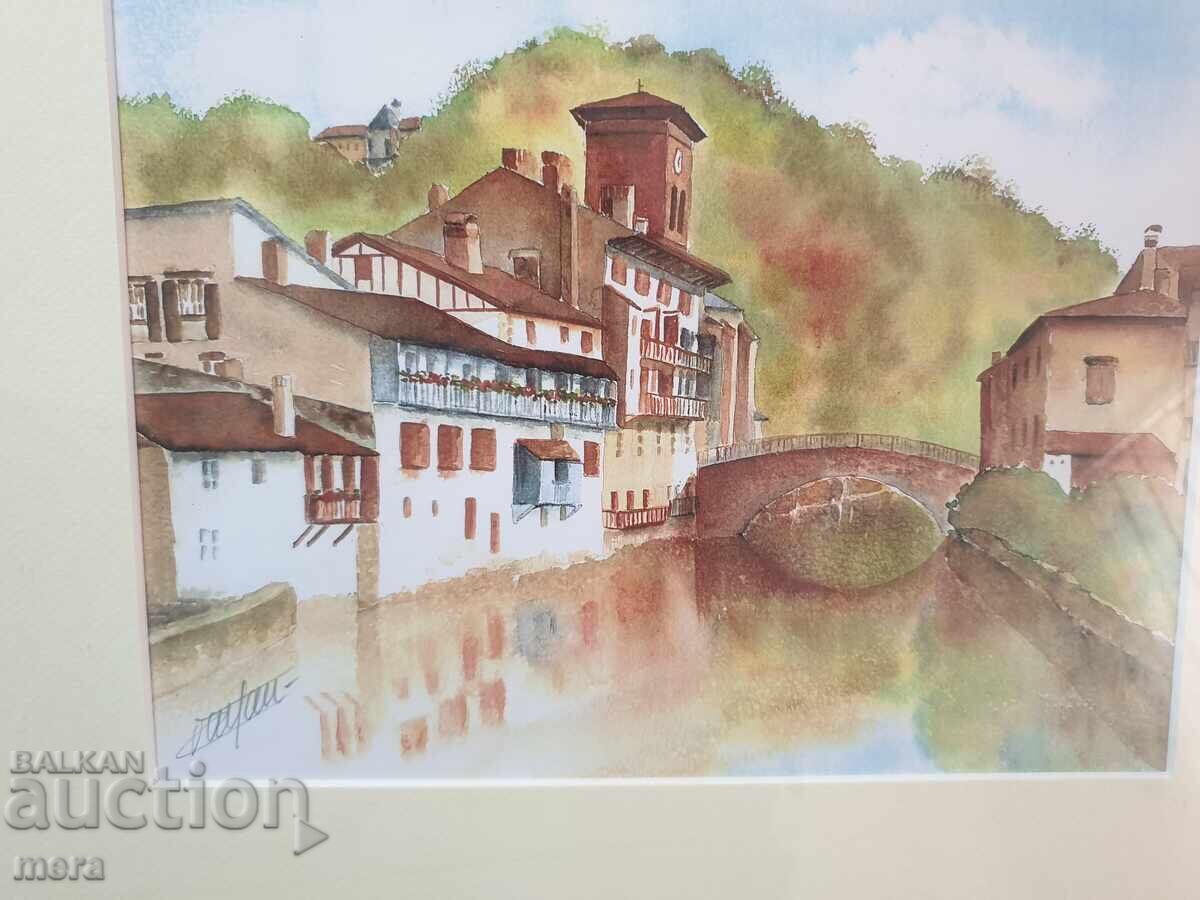 Old author's watercolor with price 80.00 BGN | € 40.90 Old author's watercolor with price 80.00 BGN | € 40.90